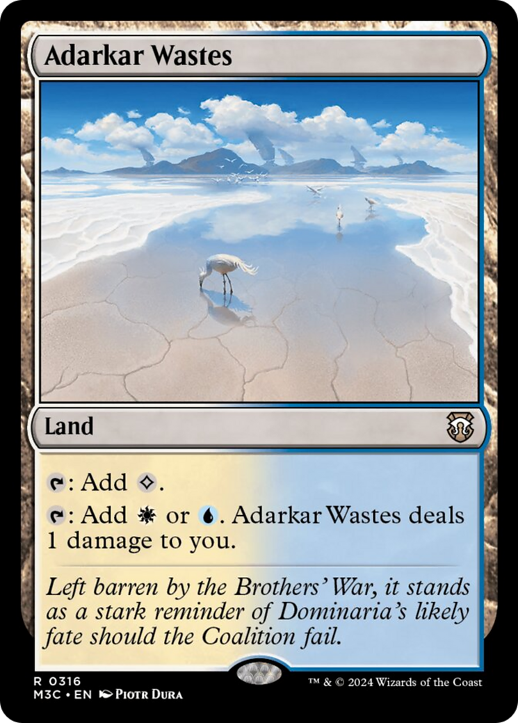 Adarkar Wastes (Ripple Foil) [Modern Horizons 3 Commander] | Good Games North