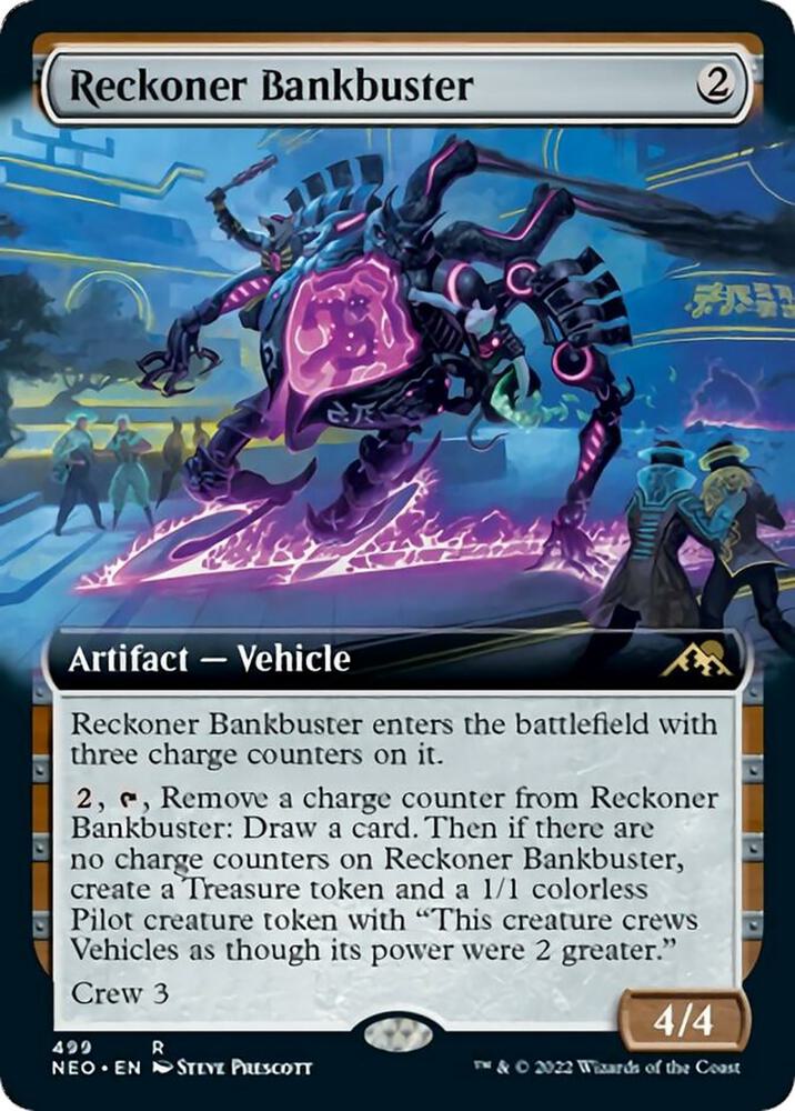 Reckoner Bankbuster Extended Art (Kamigawa: Neon Dynasty)  - Foil | Good Games North