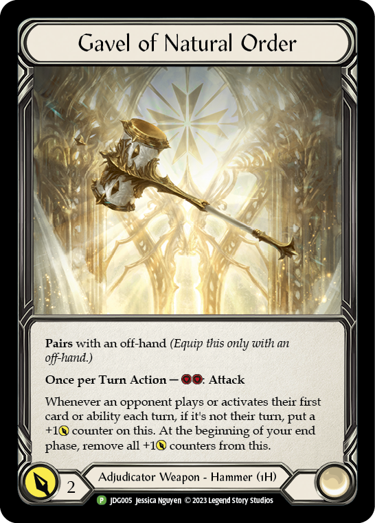Gavel of Natural Order [JDG005] (Promo)  Cold Foil | Good Games North