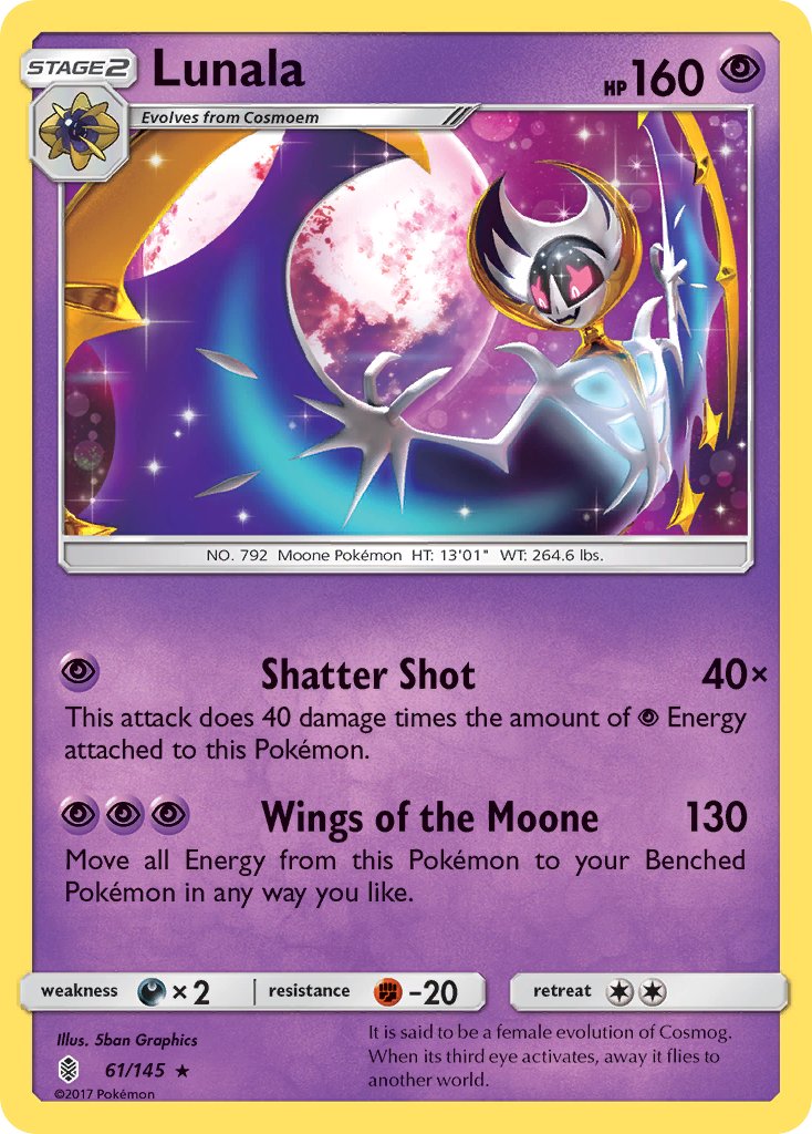 Lunala (61/145) (Theme Deck Exclusive) [Sun & Moon: Guardians Rising] | Good Games North