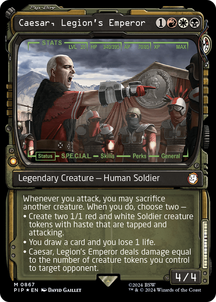 Caesar, Legion's Emperor (Showcase) (Surge Foil) [Fallout] | Good Games North