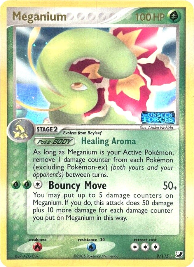 Meganium (9/115) (Stamped) [EX: Unseen Forces] | Good Games North