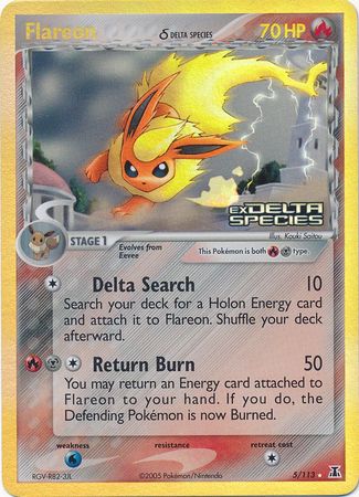 Flareon (5/113) (Delta Species) (Stamped) [EX: Delta Species] | Good Games North