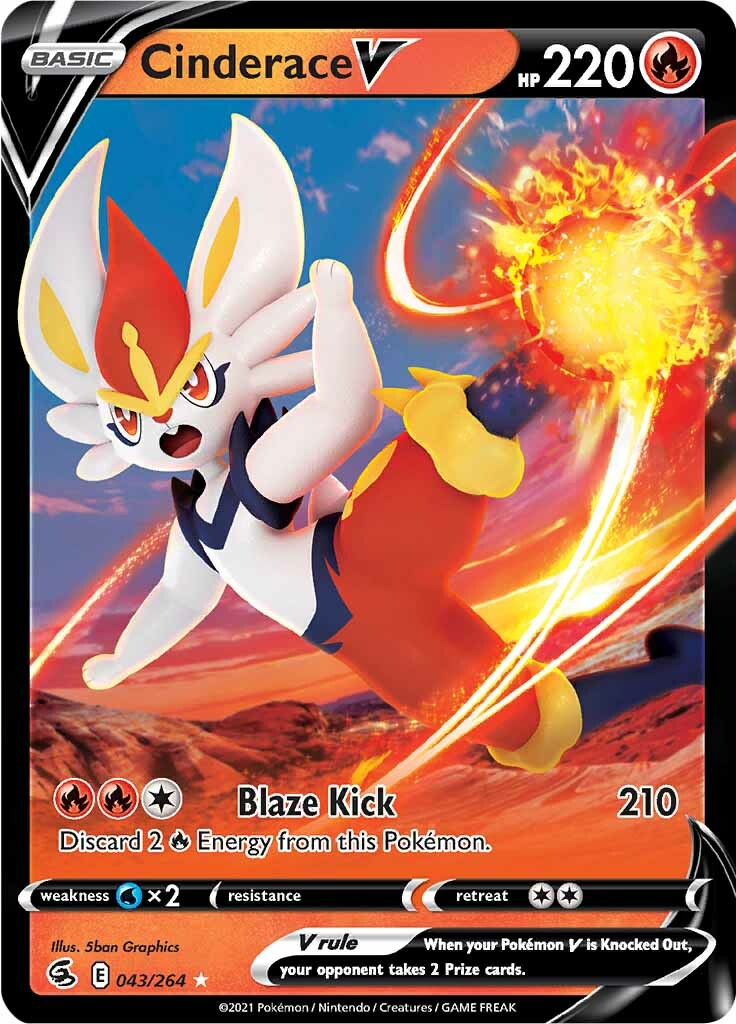 Cinderace V (043/264) [Sword & Shield: Fusion Strike] | Good Games North