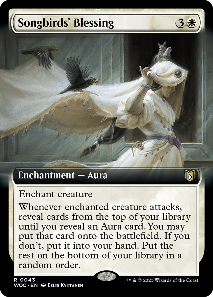 Songbirds' Blessing (Extended Art) [Wilds of Eldraine Commander] | Good Games North