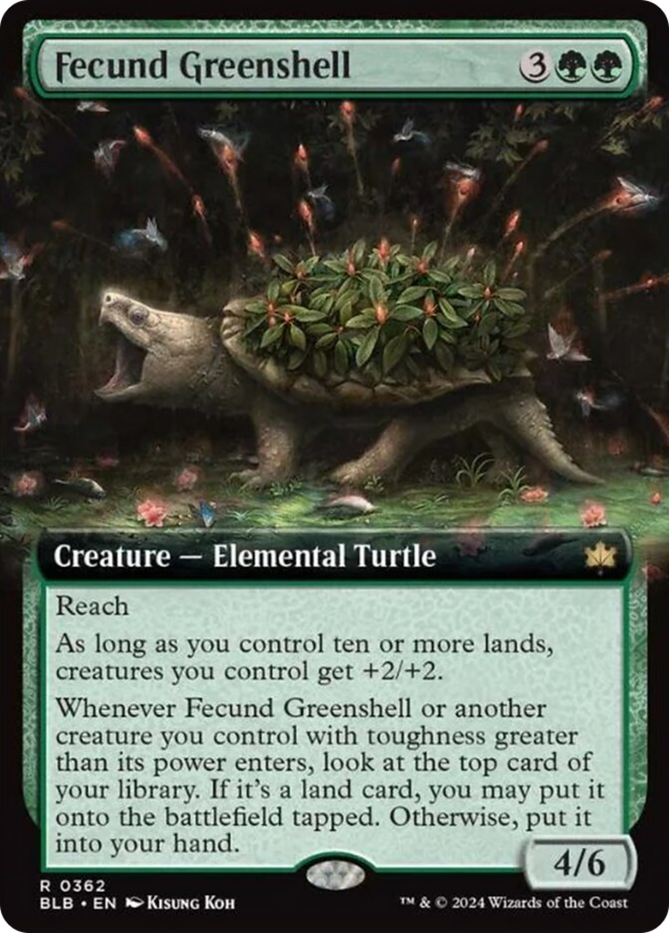 Fecund Greenshell (Extended Art) [Bloomburrow] | Good Games North