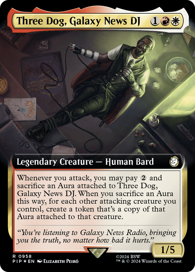 Three Dog, Galaxy News DJ (Extended Art) (Surge Foil) [Fallout] | Good Games North
