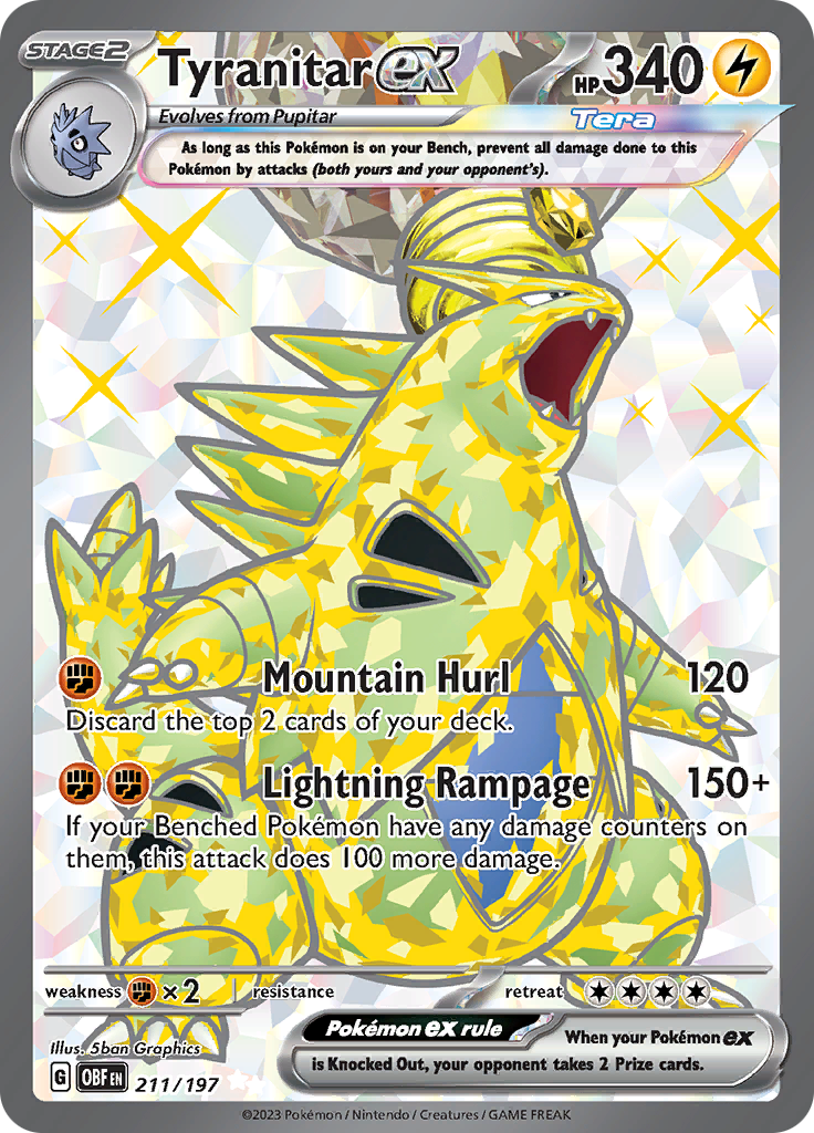Tyranitar ex (211/197) [Scarlet & Violet: Obsidian Flames] | Good Games North