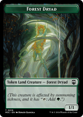 Boar (Ripple Foil) // Forest Dryad Double-Sided Token [Modern Horizons 3 Commander Tokens] | Good Games North