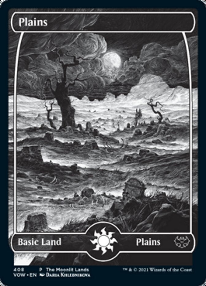 Plains (The Moonlit Lands) (Foil Etched) [Innistrad: Crimson Vow Promos] | Good Games North