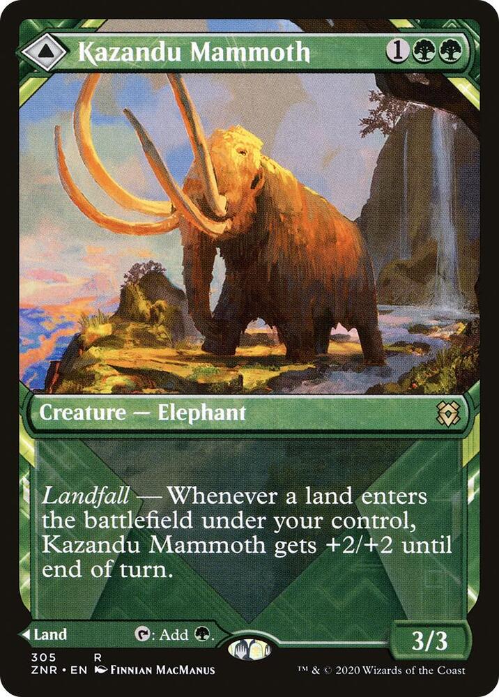 Kazandu Mammoth Showcase 305 (Zendikar Rising)  - Foil | Good Games North