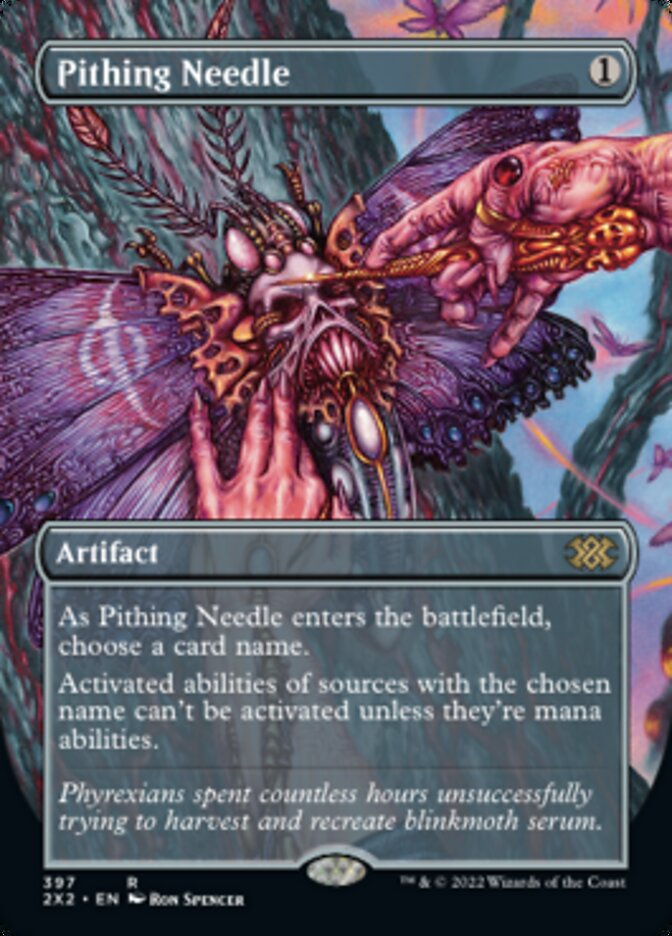 Pithing Needle (Borderless Alternate Art) [Double Masters 2022] | Good Games North