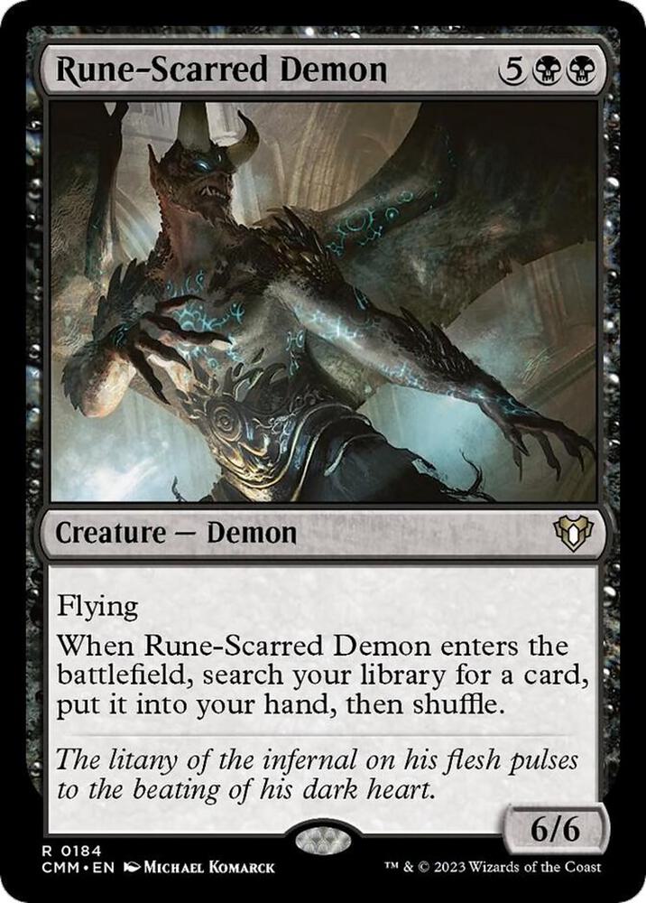 Rune-Scarred Demon 184/451 (Commander Masters)  | Good Games North