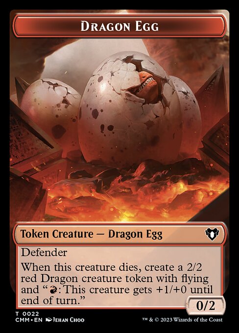 Treasure // Dragon Egg Double-Sided Token [Commander Masters Tokens] | Good Games North