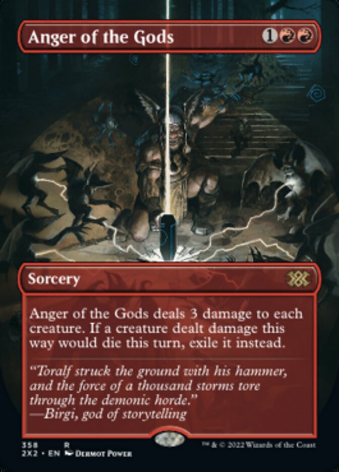 Anger of the Gods (Borderless Alternate Art) [Double Masters 2022] | Good Games North