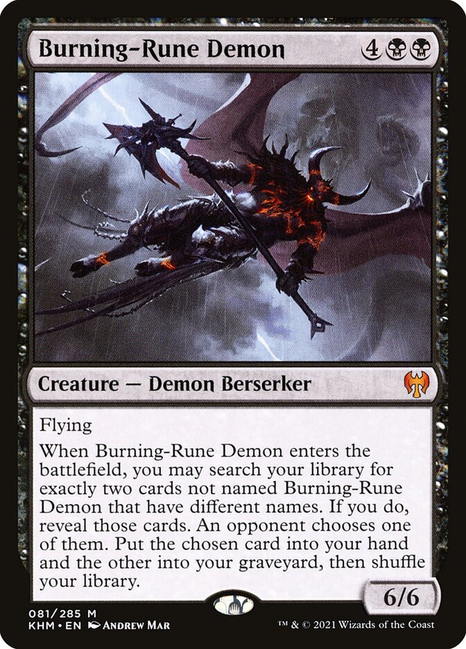Burning-Rune Demon 81 (Kaldheim)  | Good Games North