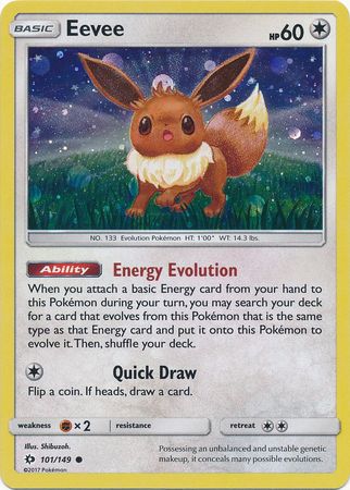Eevee (101/149) (Cosmos Holo) [Sun & Moon: Base Set] | Good Games North