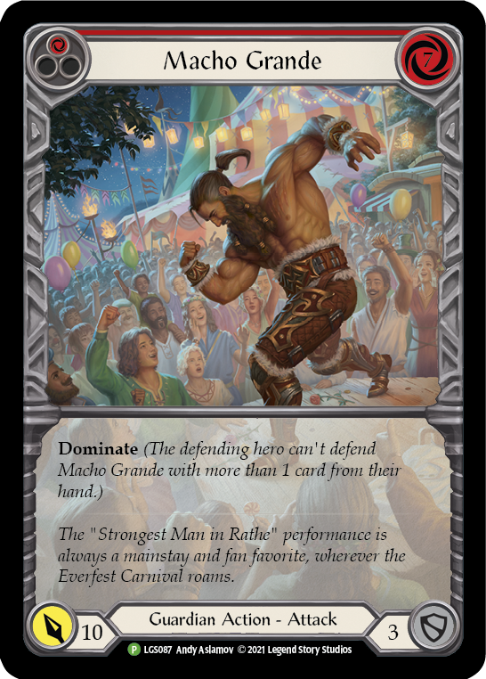 Macho Grande (Red) [LGS087] (Promo)  Rainbow Foil | Good Games North