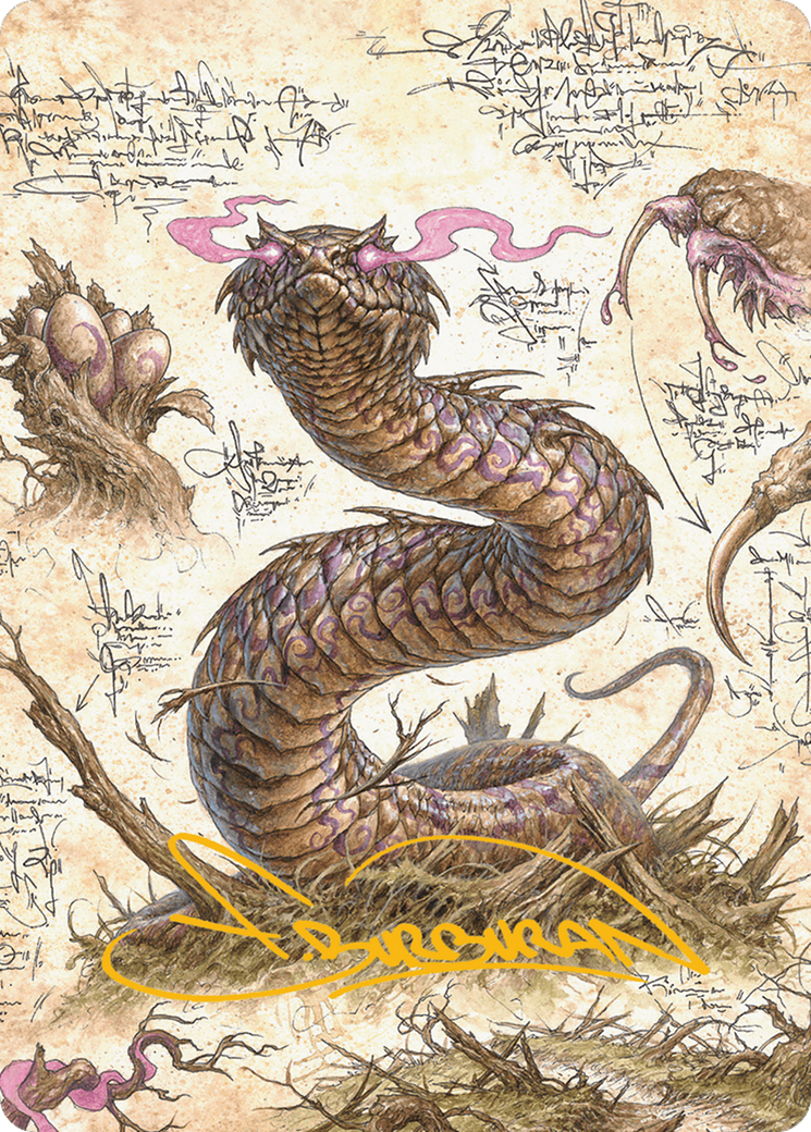 Rottenmouth Viper Art Card (Gold-Stamped Signature) [Bloomburrow Art Series] | Good Games North