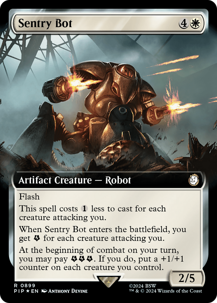 Sentry Bot (Extended Art) (Surge Foil) [Fallout] | Good Games North