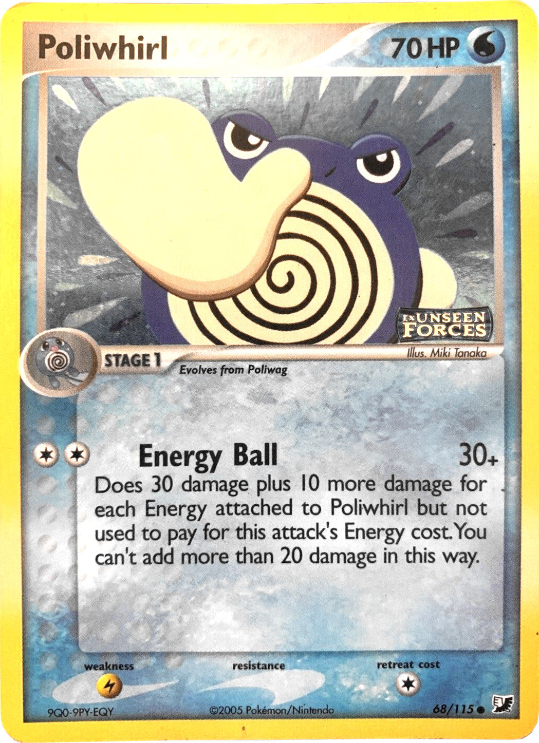 Poliwhirl (68/115) (Stamped) [EX: Unseen Forces] | Good Games North