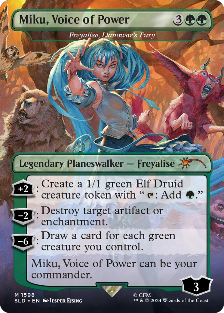 Miku, Voice of Power - Freyalise, Llanowar's Fury [Secret Lair Drop Series] | Good Games North