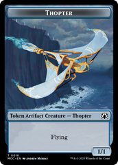 Thopter // Gold Double-Sided Token [March of the Machine Commander Tokens] | Good Games North