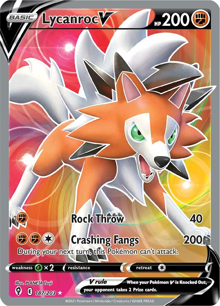 Lycanroc V (187/203) [Sword & Shield: Evolving Skies] | Good Games North
