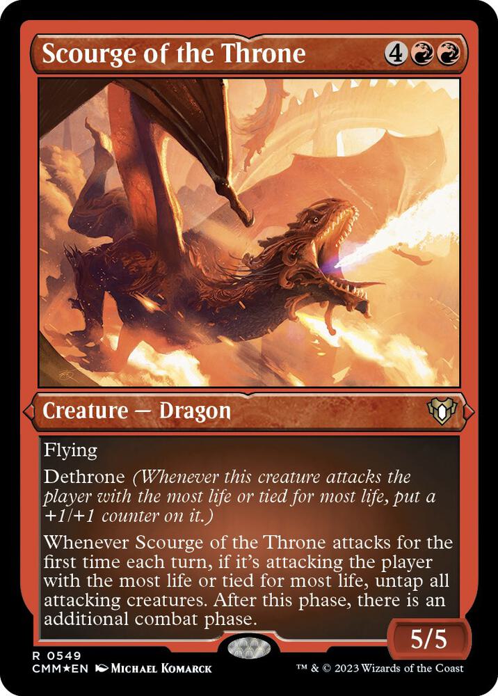 Scourge of the Throne 549/451 (Commander Masters)  - Etched Foil | Good Games North