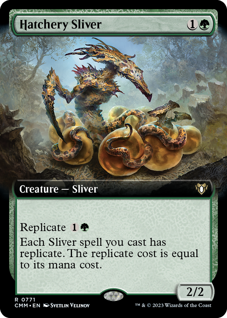 Hatchery Sliver (Extended Art) [Commander Masters] | Good Games North