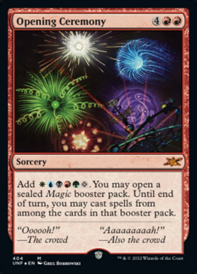 Opening Ceremony (Galaxy Foil) [Unfinity] | Good Games North