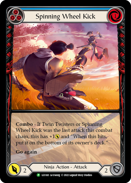 Spinning Wheel Kick (Blue) [LGS143] (Promo)  Rainbow Foil | Good Games North