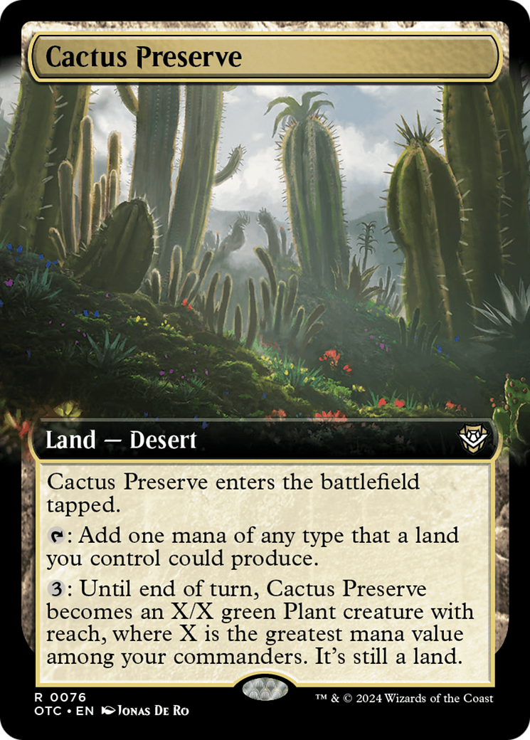 Cactus Preserve (Extended Art) [Outlaws of Thunder Junction Commander] | Good Games North