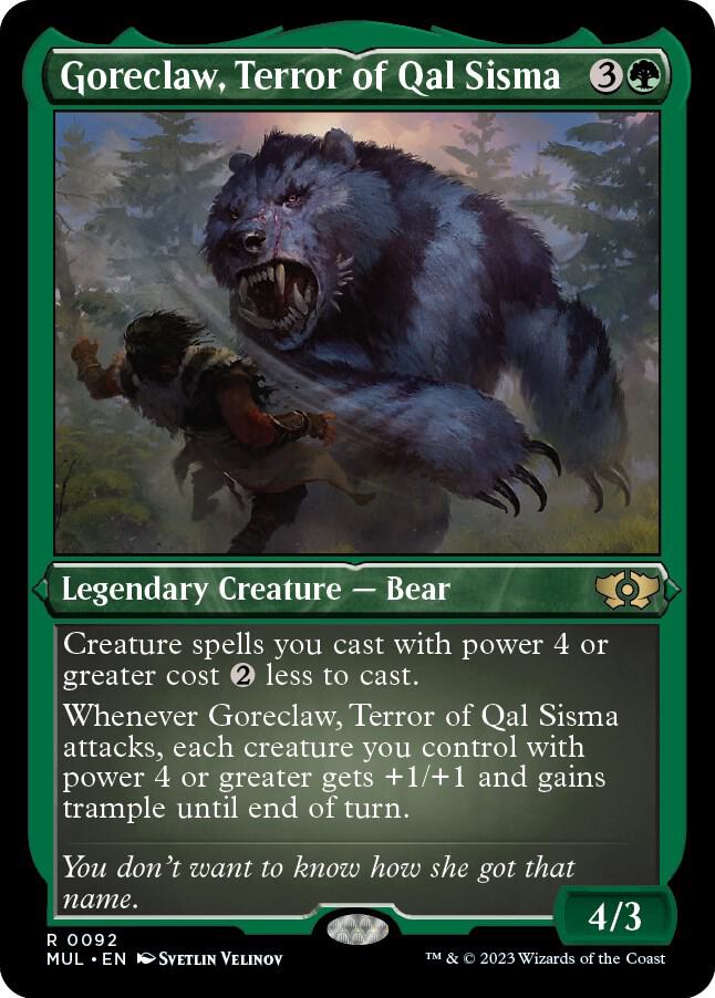Goreclaw Terror of Qal Sisma Foil Etched (March of the Machine: Multiverse Legends)  - Foil | Good Games North