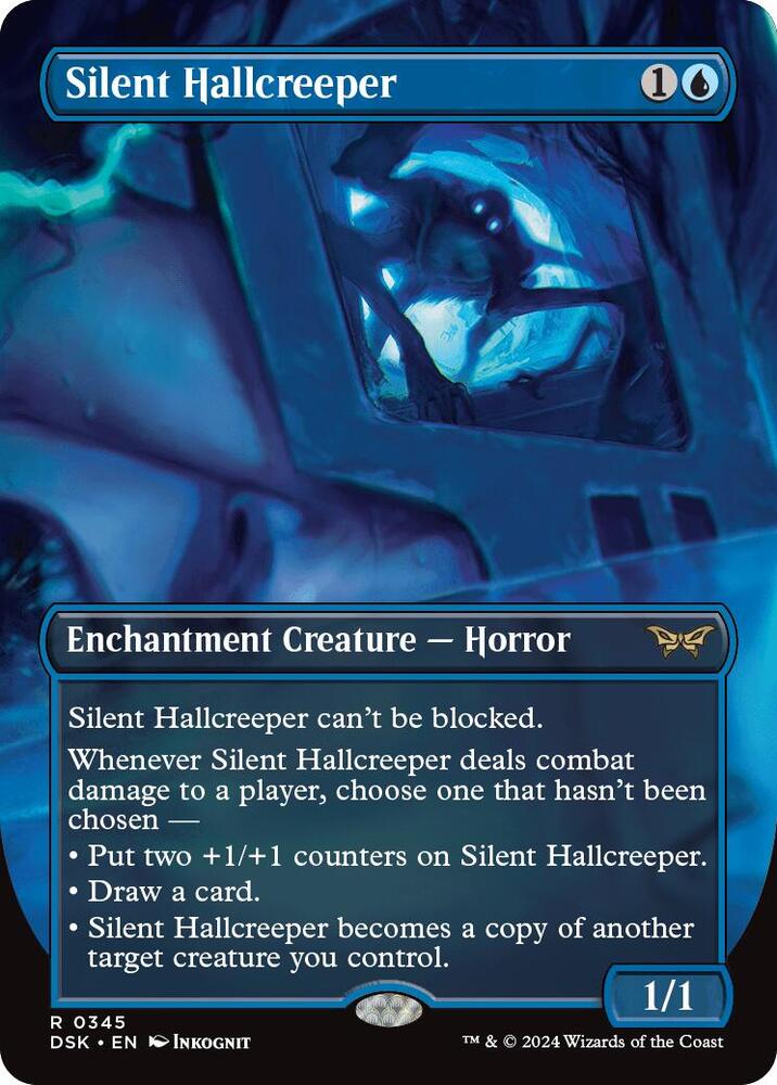 Silent Hallcreeper 345 (Duskmourn: House of Horror)  - Borderless Foil | Good Games North