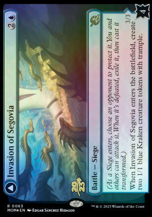 Invasion of Segovia // Caetus, Sea Tyrant of Segovia [March of the Machine Prerelease Promos] | Good Games North