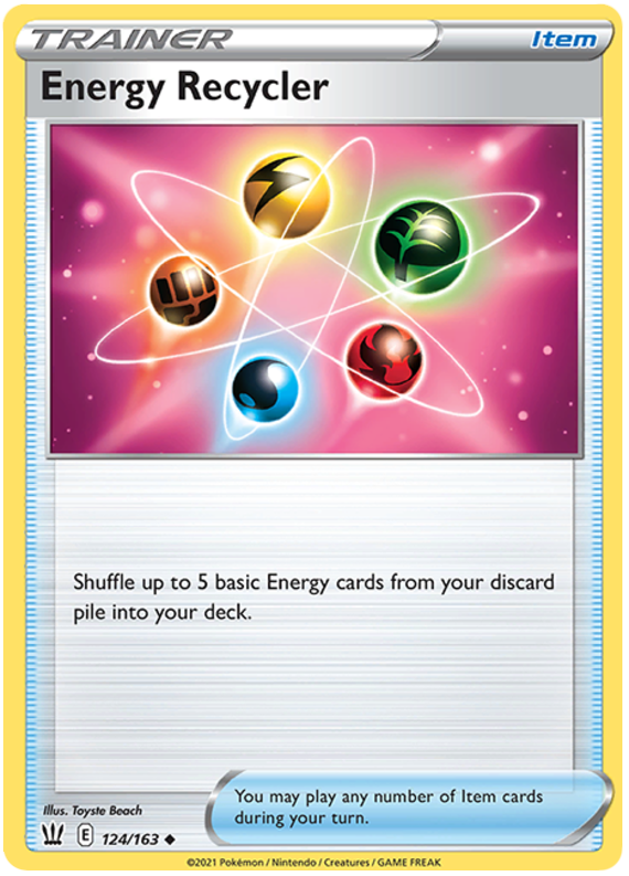 Energy Recycler (124/163) [Sword & Shield: Battle Styles] | Good Games North