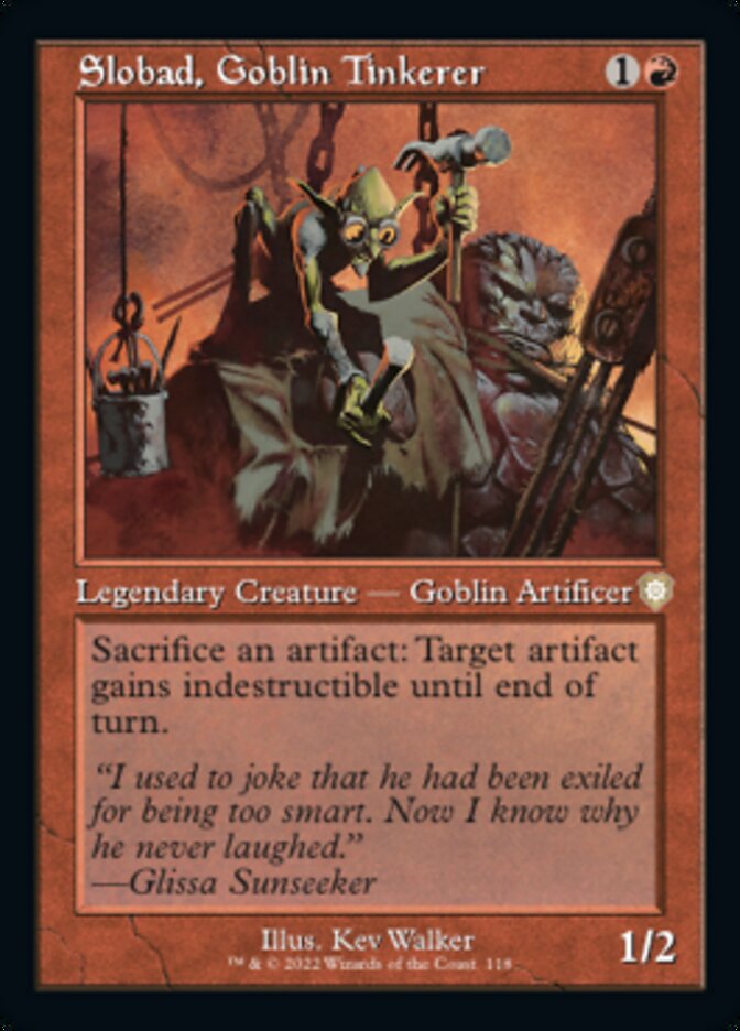 Slobad, Goblin Tinkerer (Retro) [The Brothers' War Commander] | Good Games North