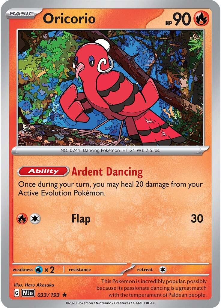 Oricorio (033/193) [Scarlet & Violet: Paldea Evolved] | Good Games North