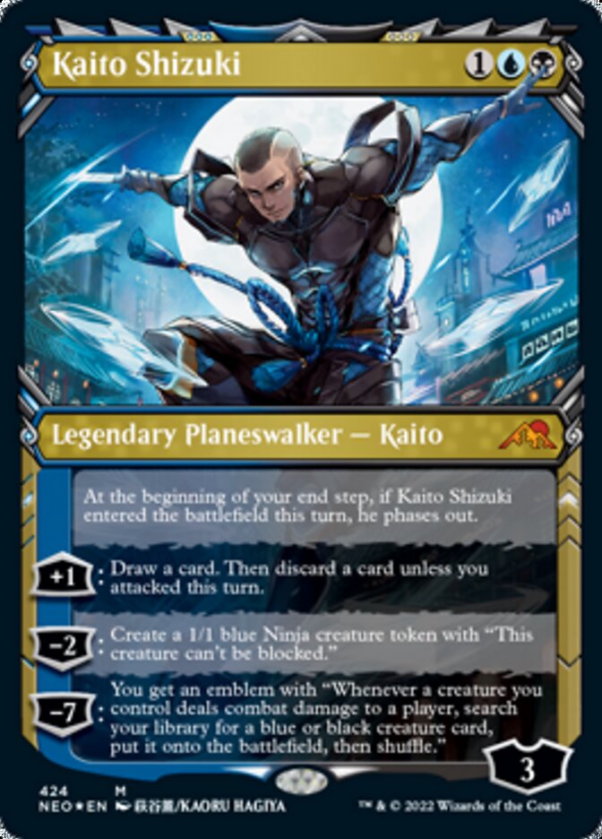 Kaito Shizuki (Showcase) (Foil Etched) [Kamigawa: Neon Dynasty] | Good Games North