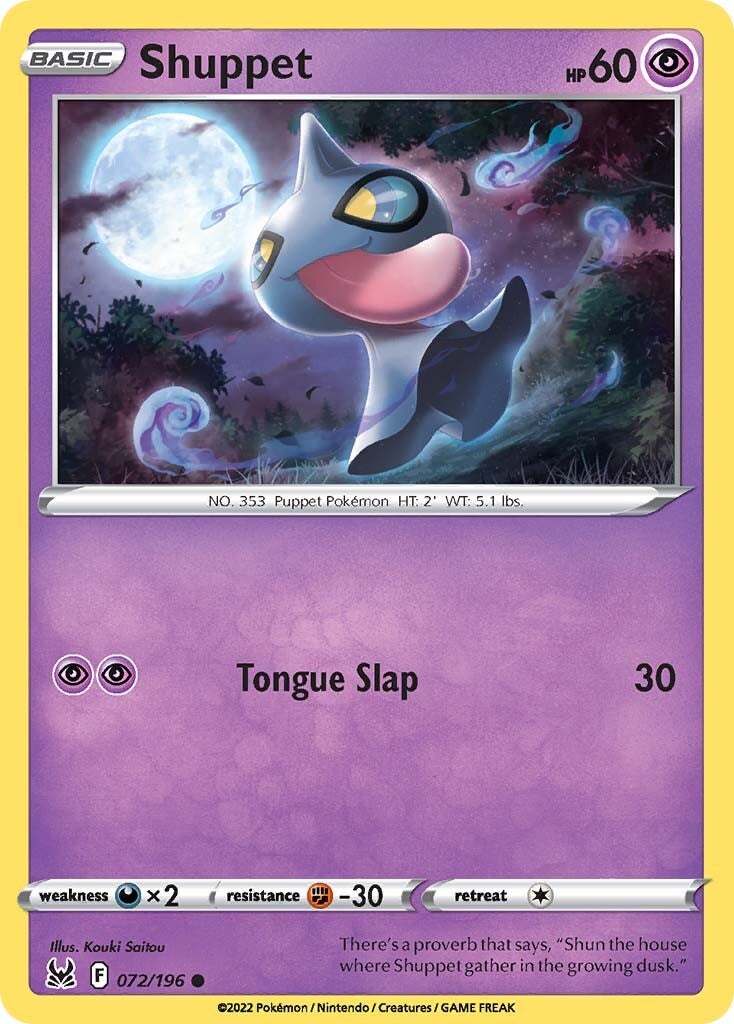 Shuppet (072/196) [Sword & Shield: Lost Origin] | Good Games North