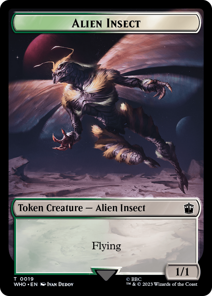 Human (0005) // Alien Insect Double-Sided Token [Doctor Who Tokens] | Good Games North