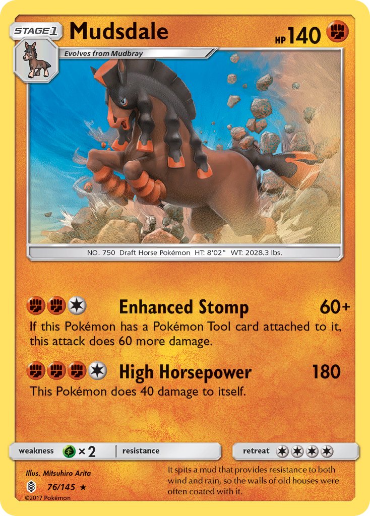 Mudsdale (76/145) (Prerelease Kit Exclusive) (Theme Deck Exclusive) [Sun & Moon: Guardians Rising] | Good Games North