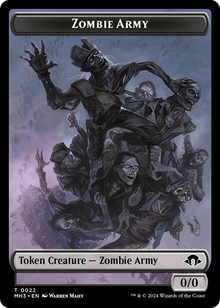 Servo // Zombie Army Double-Sided Token [Modern Horizons 3 Tokens] | Good Games North