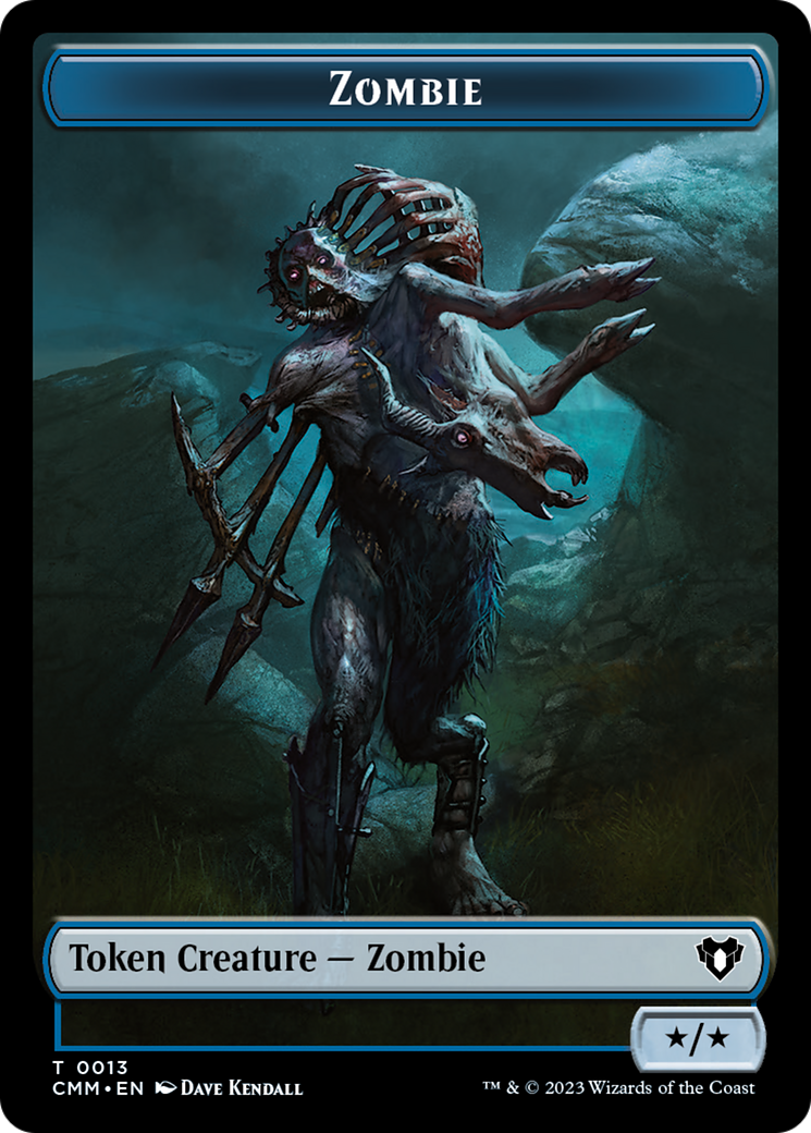 Zombie Token (13) [Commander Masters Tokens] | Good Games North