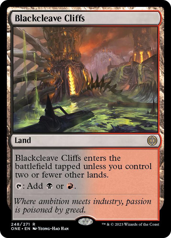 Blackcleave Cliffs (Phyrexia: All Will Be One)  - Foil | Good Games North