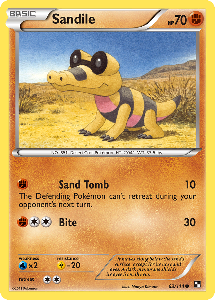 Sandile (63/114) [Black & White: Base Set] | Good Games North