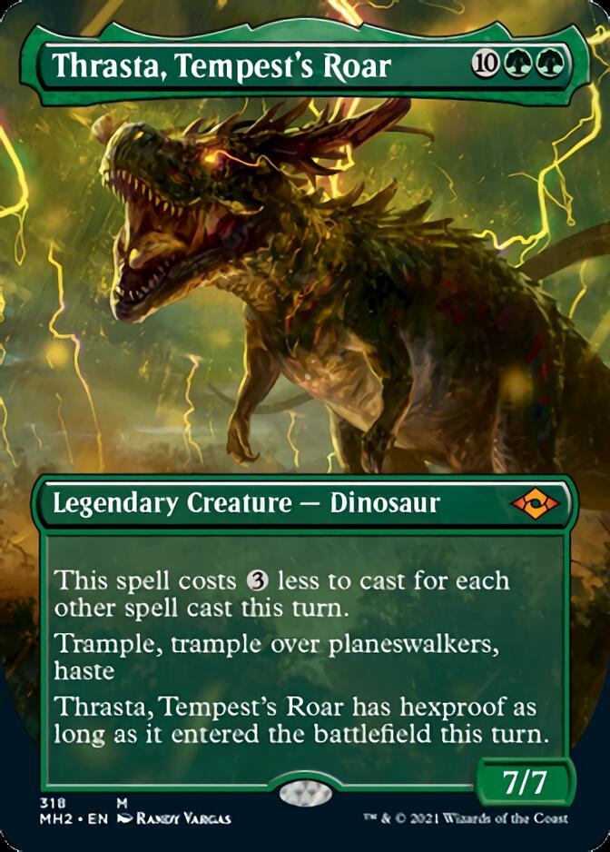 Thrasta, Tempest's Roar (Borderless Alternate Art) [Modern Horizons 2] | Good Games North