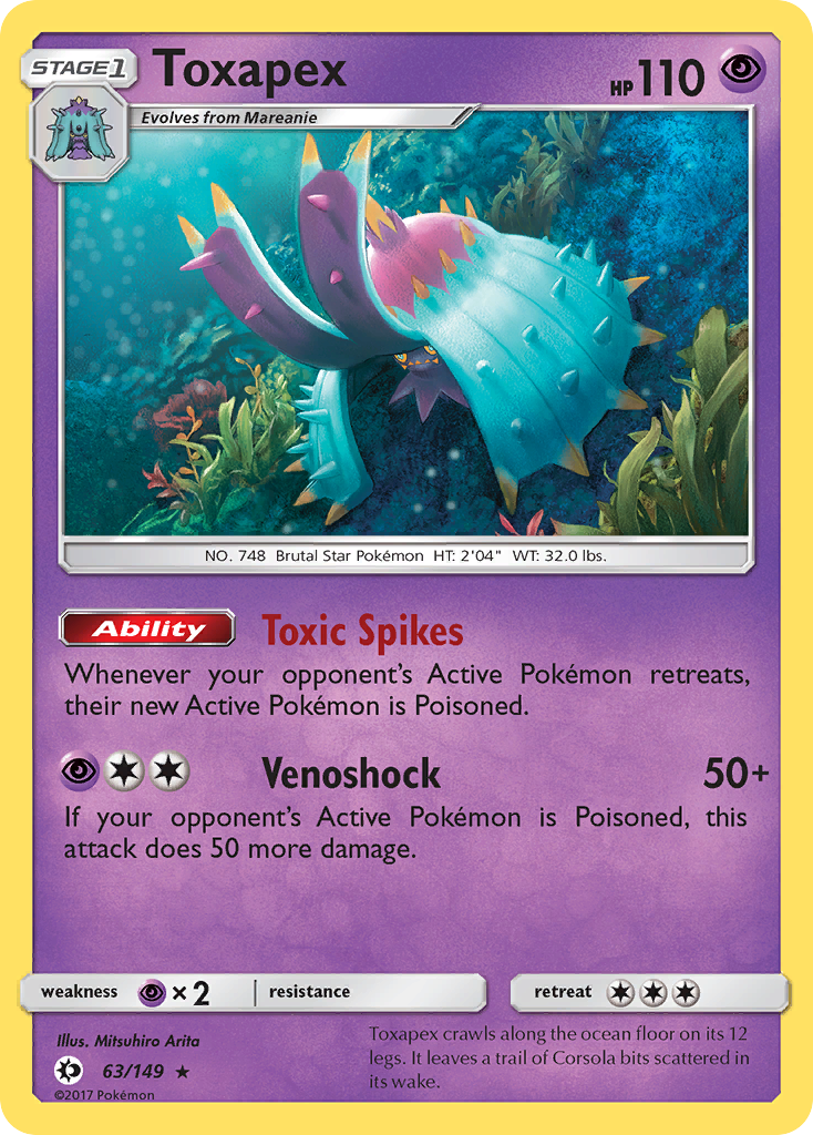 Toxapex (63/149) [Sun & Moon: Base Set] | Good Games North