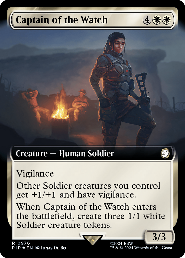 Captain of the Watch (Extended Art) (Surge Foil) [Fallout] | Good Games North